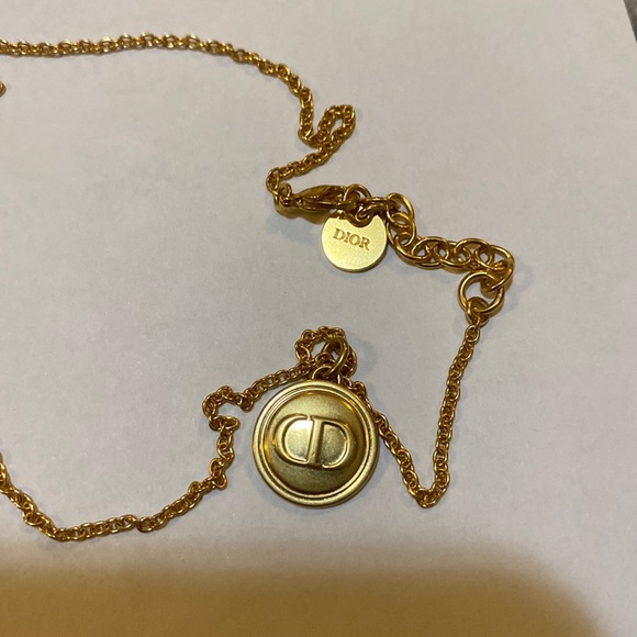 Dior Petit CD Necklace Gold-Finish Metal - Picture 5 of 5